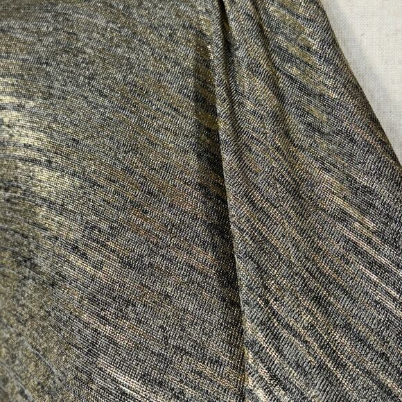 Calvin Klein Large Flyaway Draped Jacket Open Front Long Sleeve Gold Metallic - Picture 6 of 9